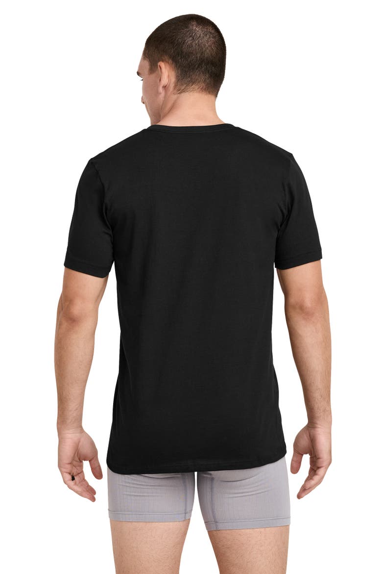 Men's 100% Cotton Classic V-neck Undershirt - 12 Pack, Alternate, color, Black