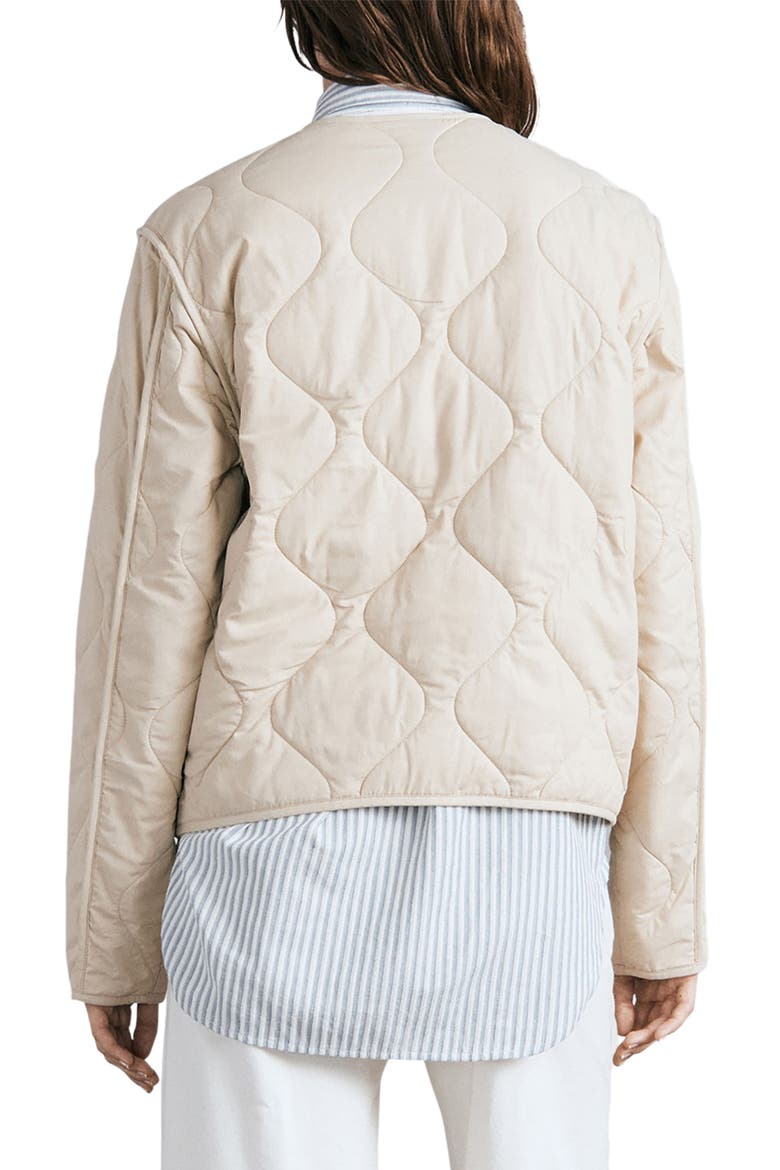 Remi Quilted Jacket, Alternate, color, WHITCREAM