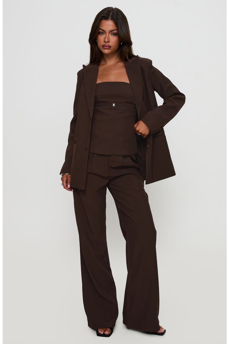 Crowd Pleaser Oversize Blazer, Alternate, color, CHOCOLATE
