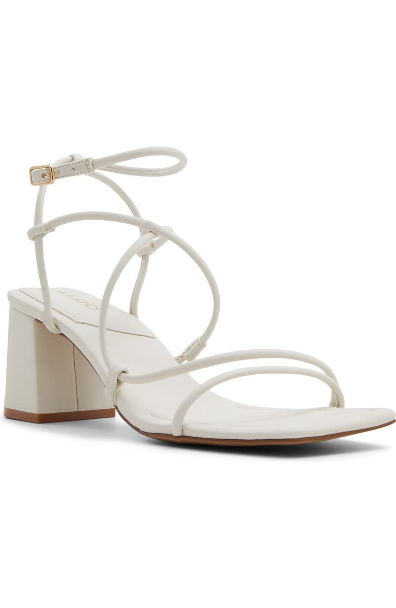 ALDO Harmonni Ankle Strap Sandal, Main, color, White