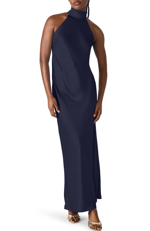 Lara Satin Bias Cut Maxi Dress