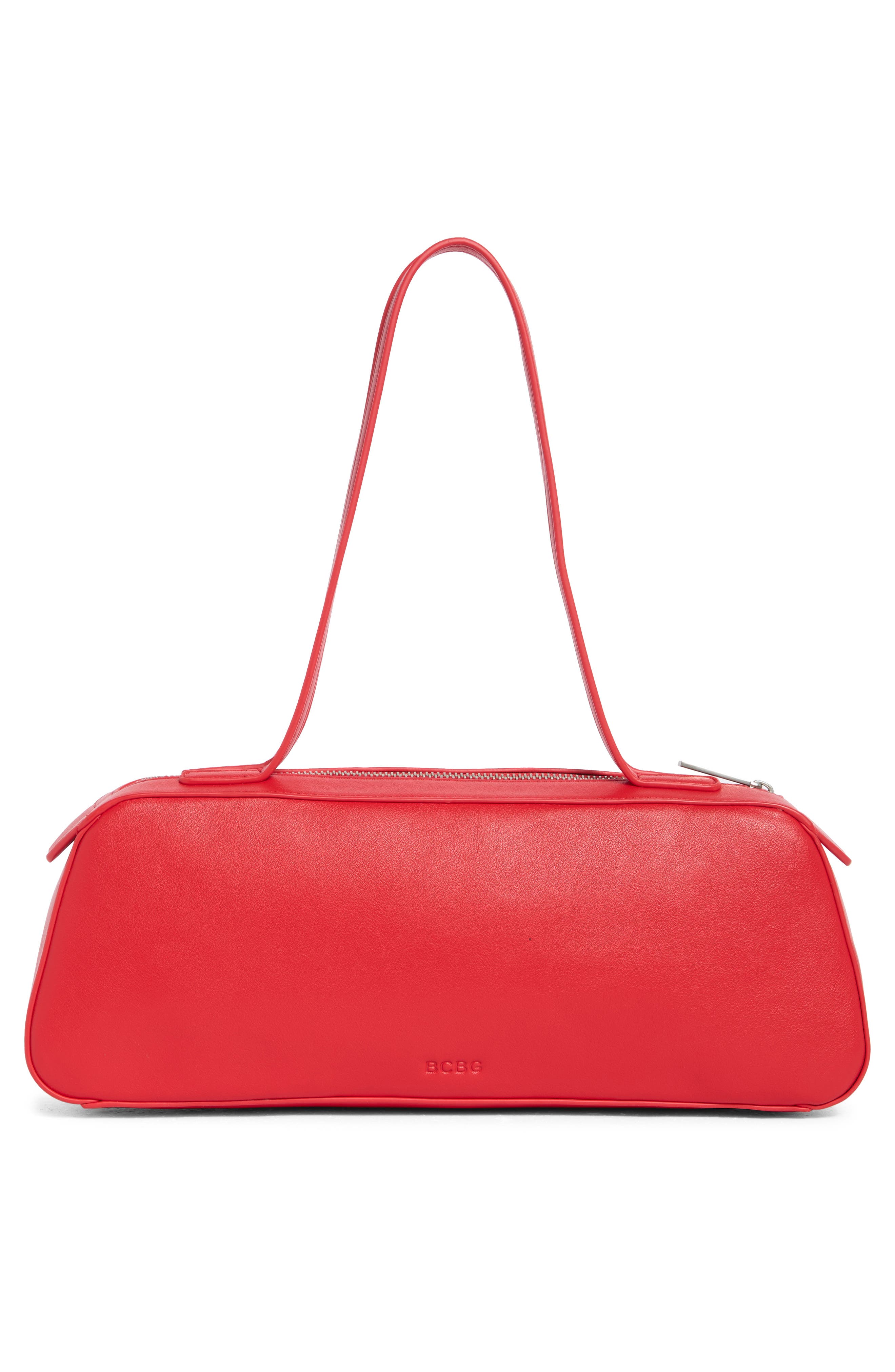 BCBG Minimalist East West Shoulder Bag, Alternate, color, Red