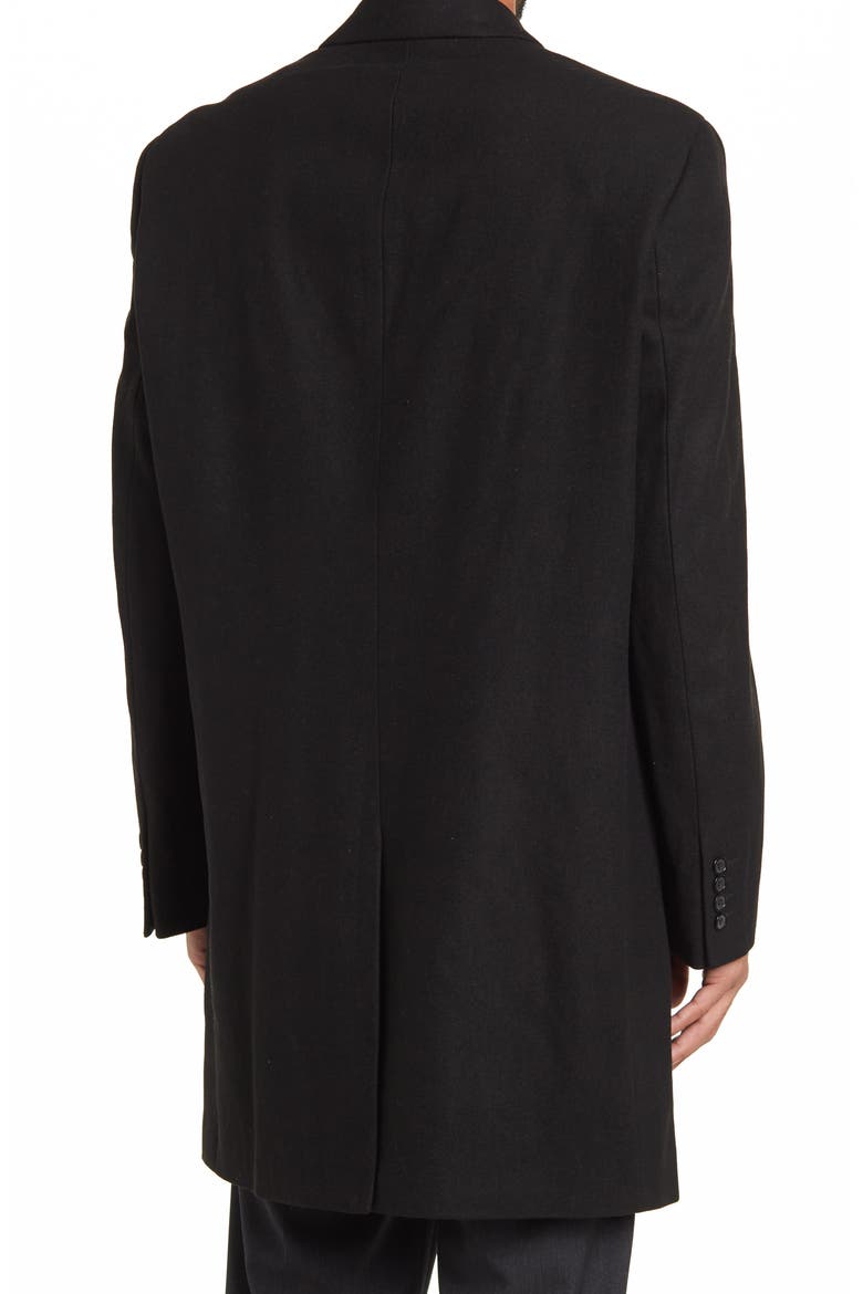 Hanover Wool Blend Topcoat, Alternate, color, BLACK