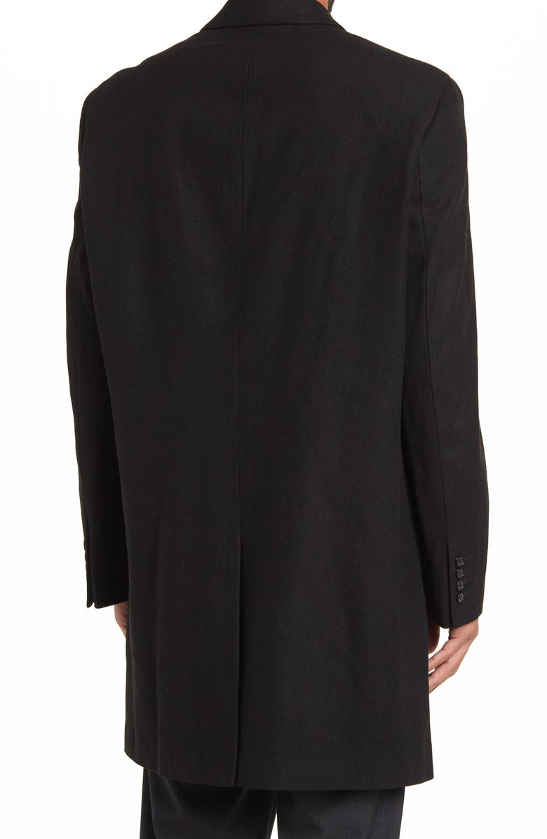 Hart Schaffner Marx Hanover Wool Blend Topcoat, Alternate, color, Black