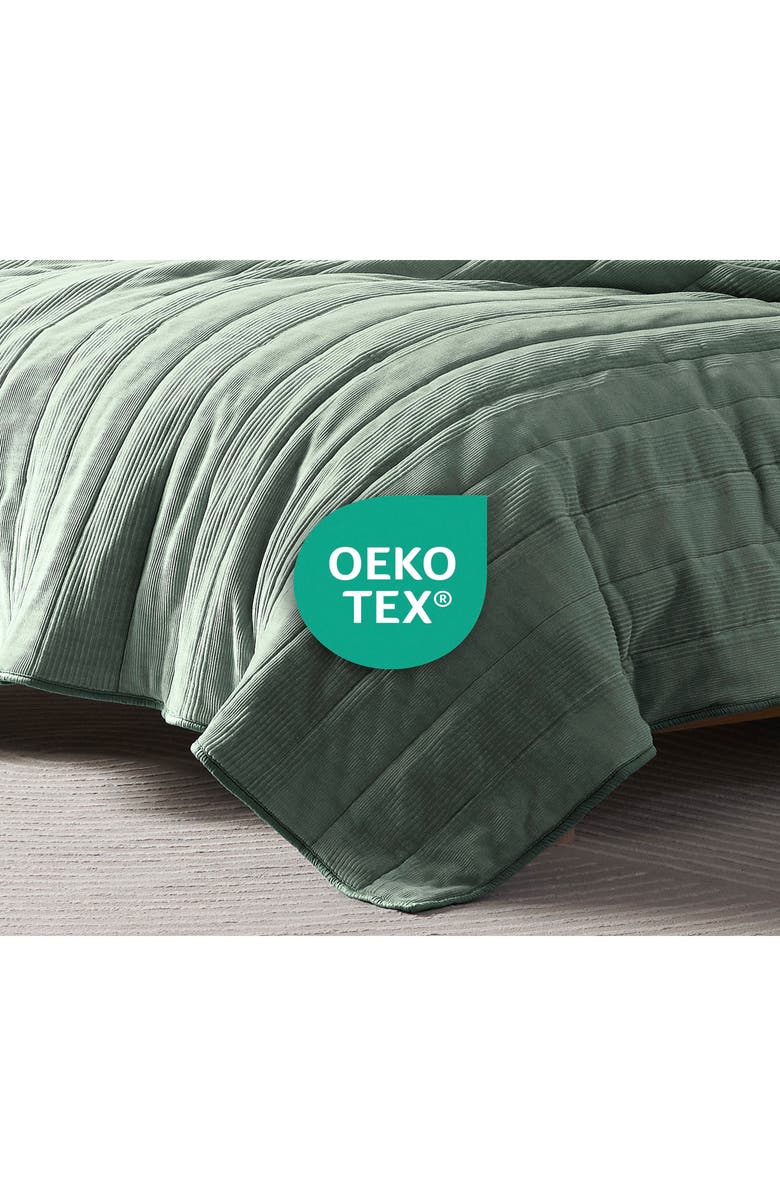 Martex Expression Teton Quilt Set, Alternate, color, Moss