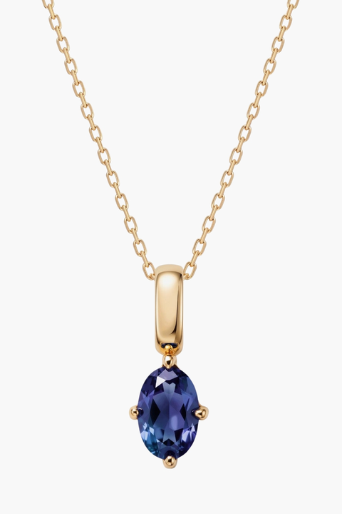 Oval Birthstone Necklace