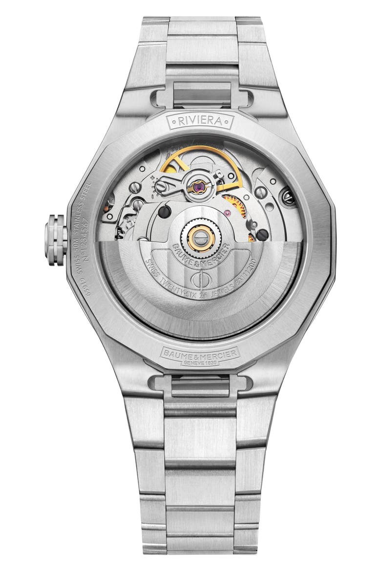 Riviera 10675 Automatic Bracelet Watch, 33mm, Alternate, color, PINK