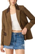 Steve Madden Plaid Boyfriend Blazer