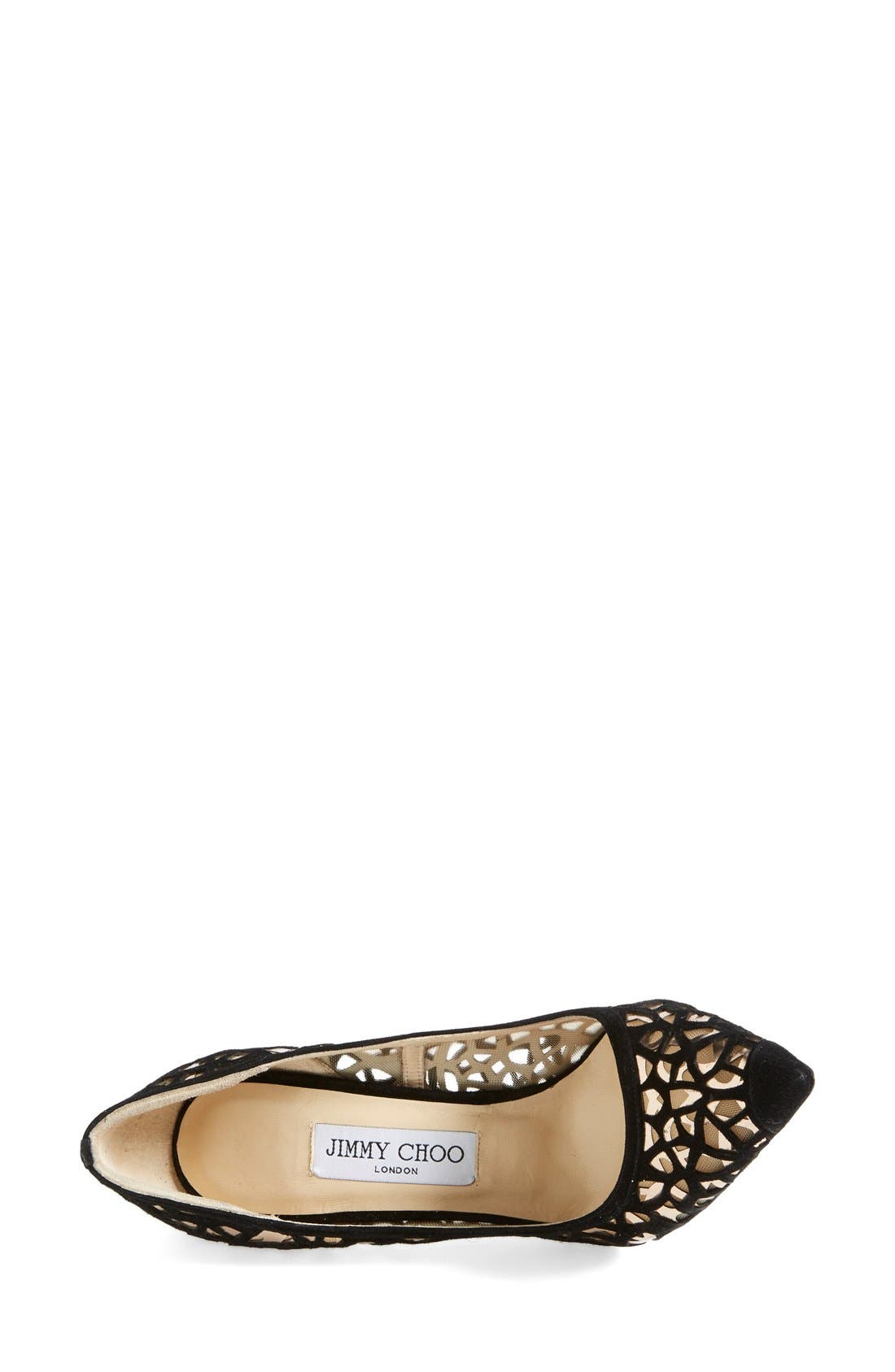 'Anouk' Pointy Toe Pump, Alternate, color, BLACK