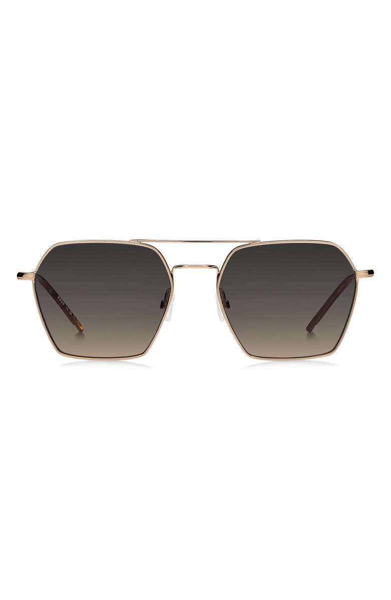 BOSS 54mm Geometric Aviator Sunglasses, Main, color,