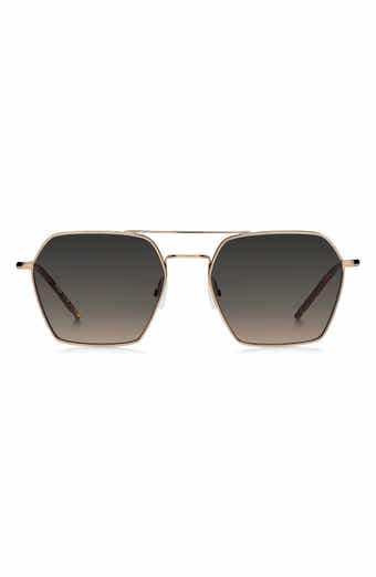 BOSS 54mm Geometric Aviator Sunglasses