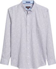 Johnston & Murphy Cross Link Print Button-Up Shirt