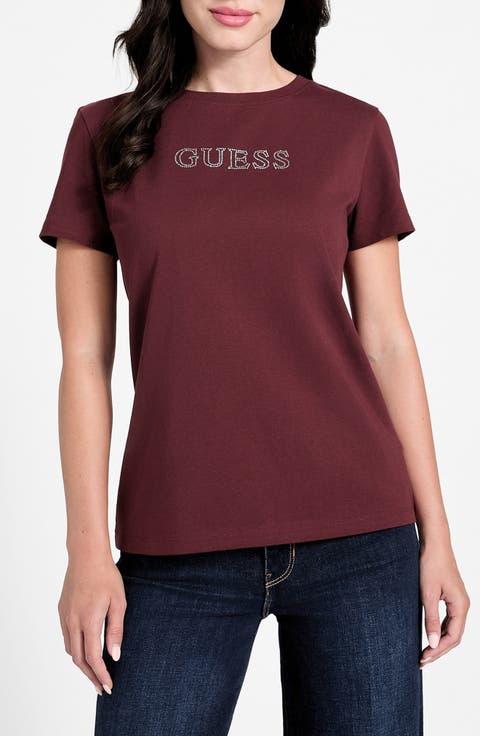 Briana Embellished Logo T-Shirt