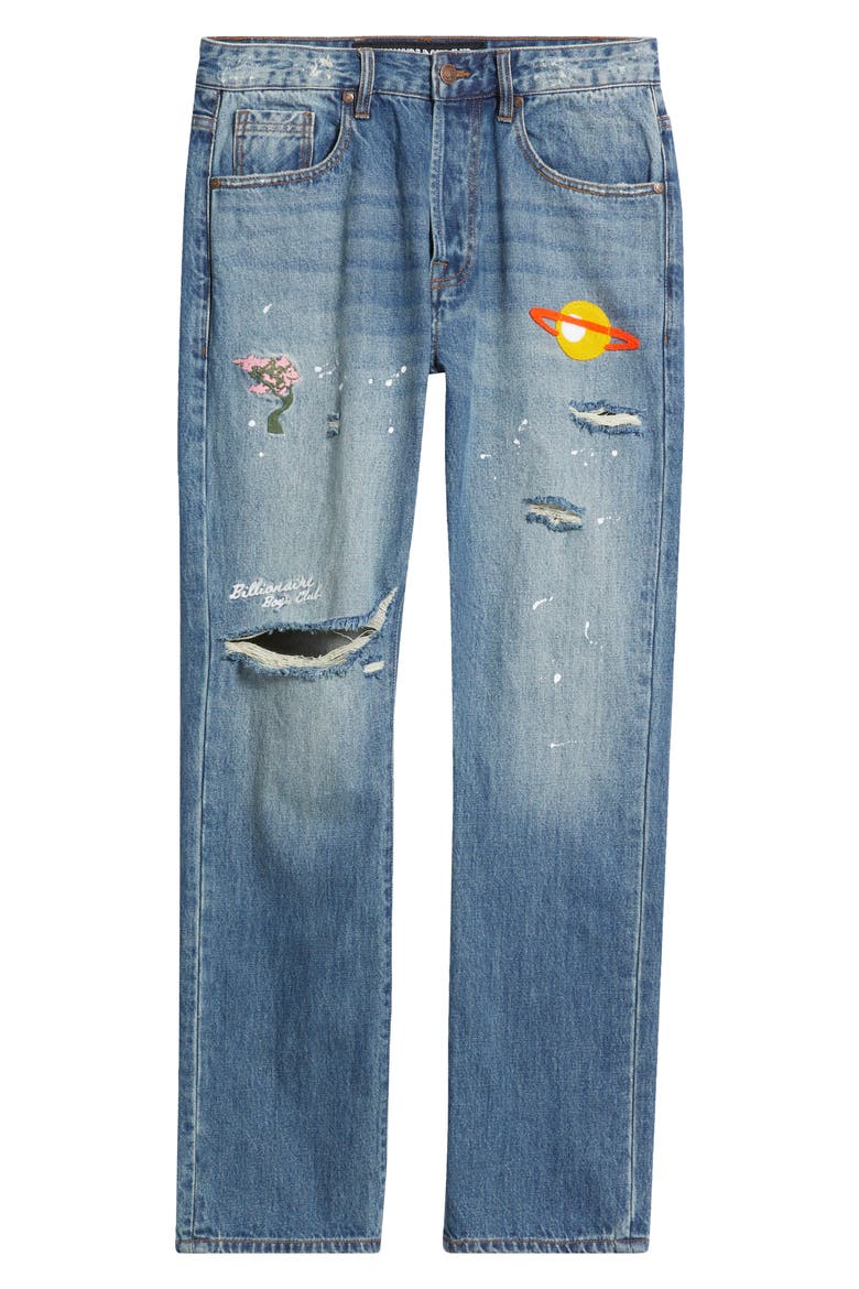 BB Geo Ripped Embroidered Jeans, Alternate, color, ASTRA