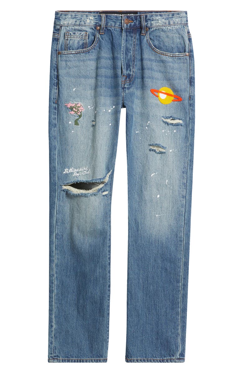Billionaire Boys Club BB Geo Ripped Embroidered Jeans, Main, color, Astra