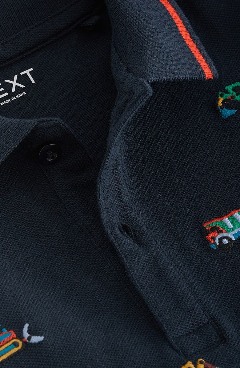NEXT Kids' Embroidered Truck Piqué Polo, Alternate, color,