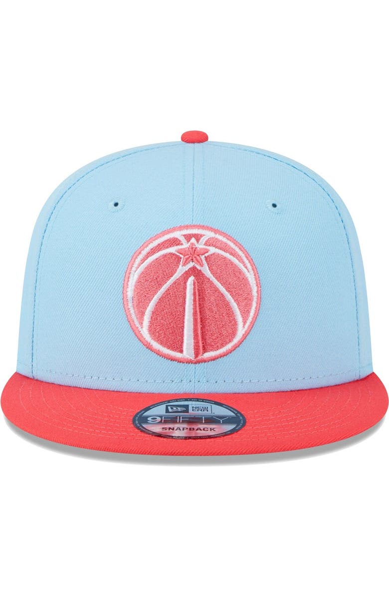 New Era Men's New Era Powder Blue/Red Washington Wizards 2-Tone Color Pack 9FIFTY Snapback Hat, Alternate, color,