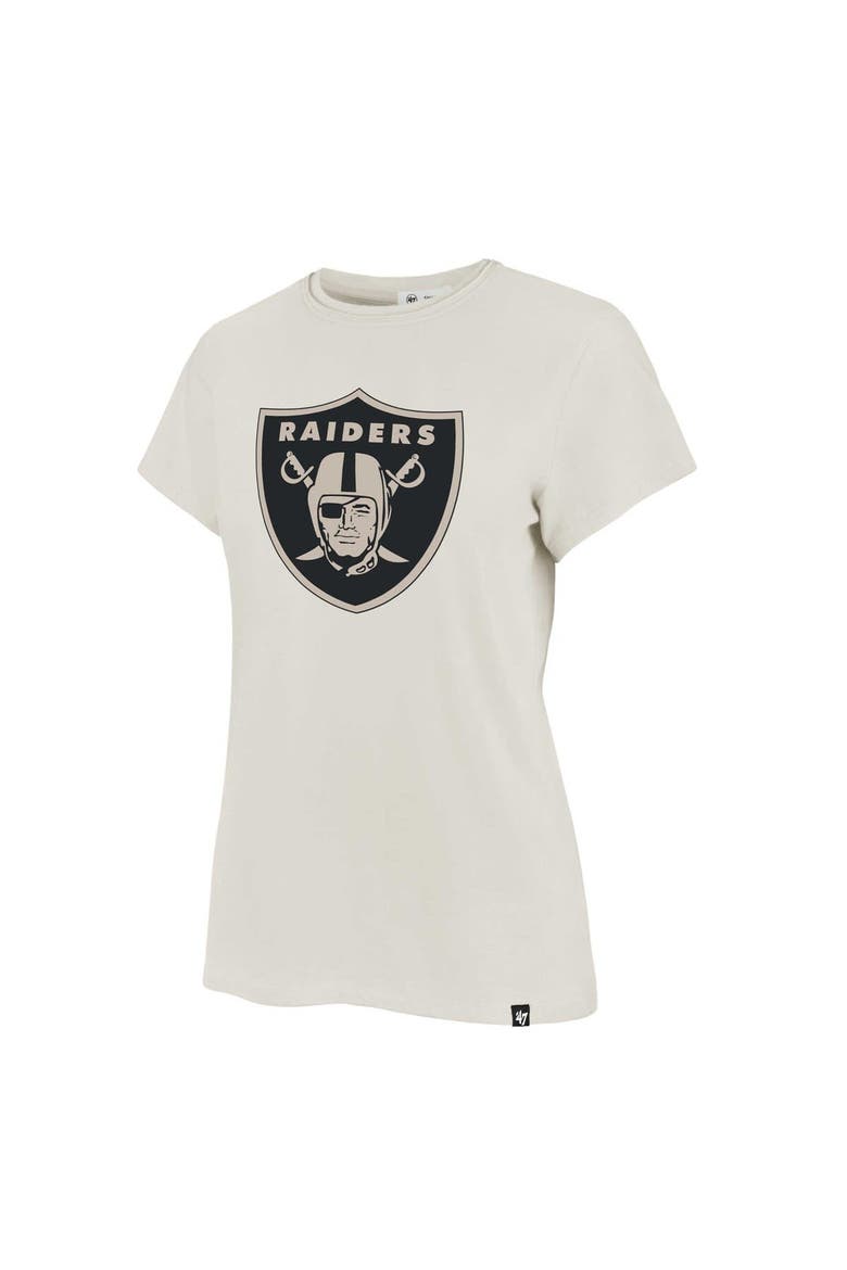Women's '47 Cream Las Vegas Raiders Panthera Frankie T-Shirt, Alternate, color, Cream