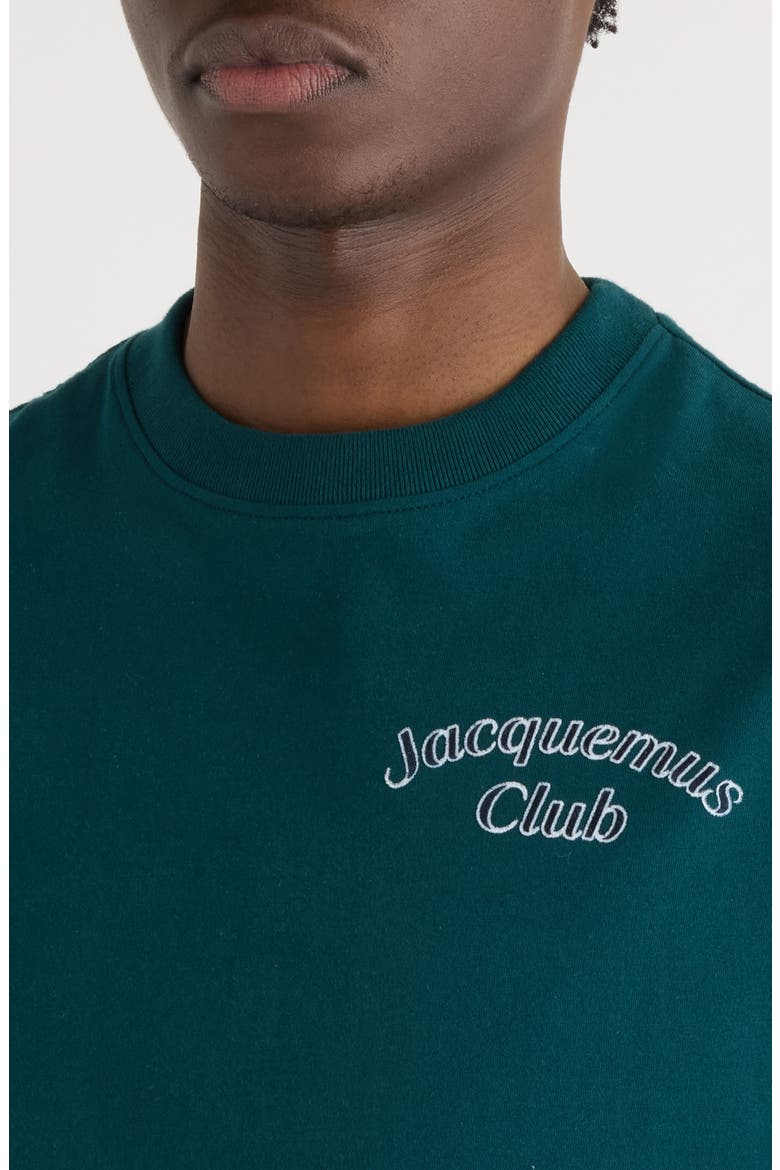 Le T-Shirt Club Embroidered T-Shirt, Alternate, color, JACQUEMUS CLUB DARK GREEN