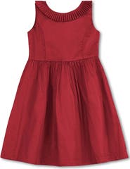Hope & Henry Kids' Organic Pleated Collar Party Dress