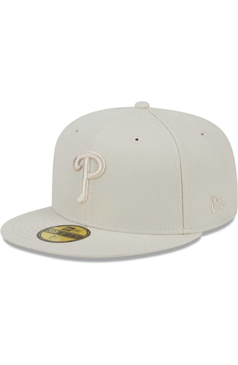 New Era Men's New Era Khaki Philadelphia Phillies Tonal 59FIFTY Fitted Hat, Main, color, 