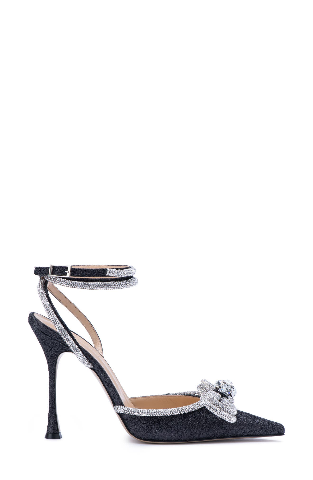 Mach & Mach Double Crystal Bow Pointed Toe Pump, Alternate, color, 