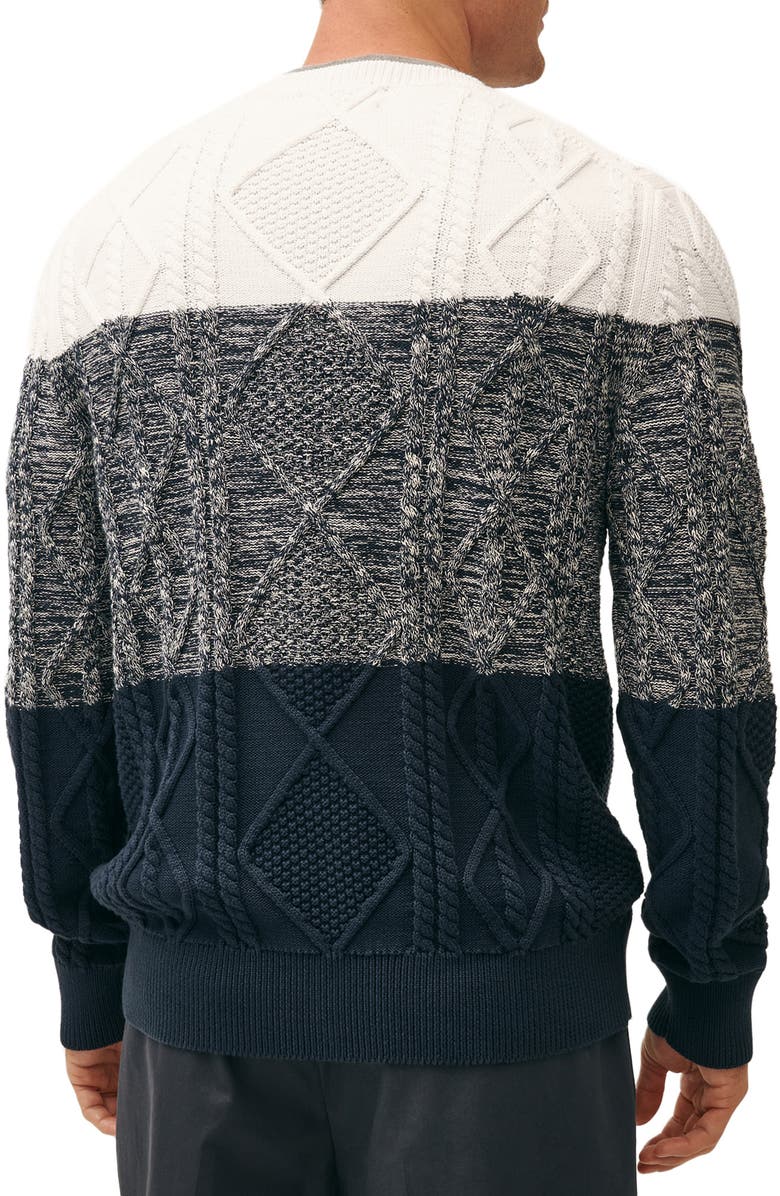 Brooks Brothers Cable Knit Supima<sup>®</sup> Cotton Sweater, Alternate, color, 