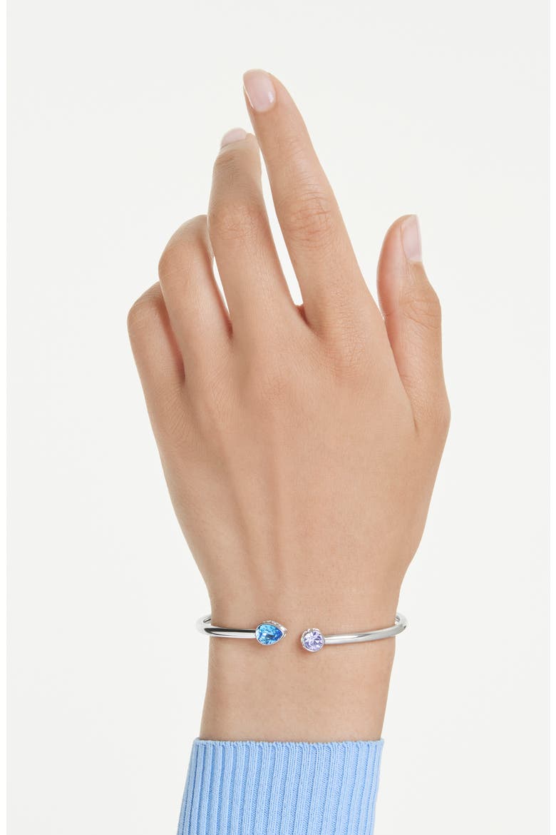 Chroma Open Bangle Bracelet, Alternate, color, SILVER/ MULTI