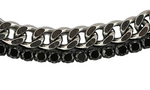 Rebl Gender Inclusive Stone & Cuban Chain Necklace