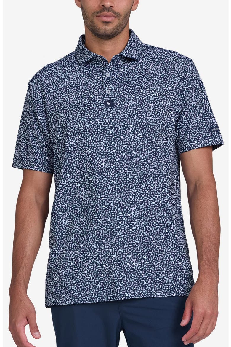 Core Ditsy Floral Print Performance Polo, Main, color, DITSY DOWN