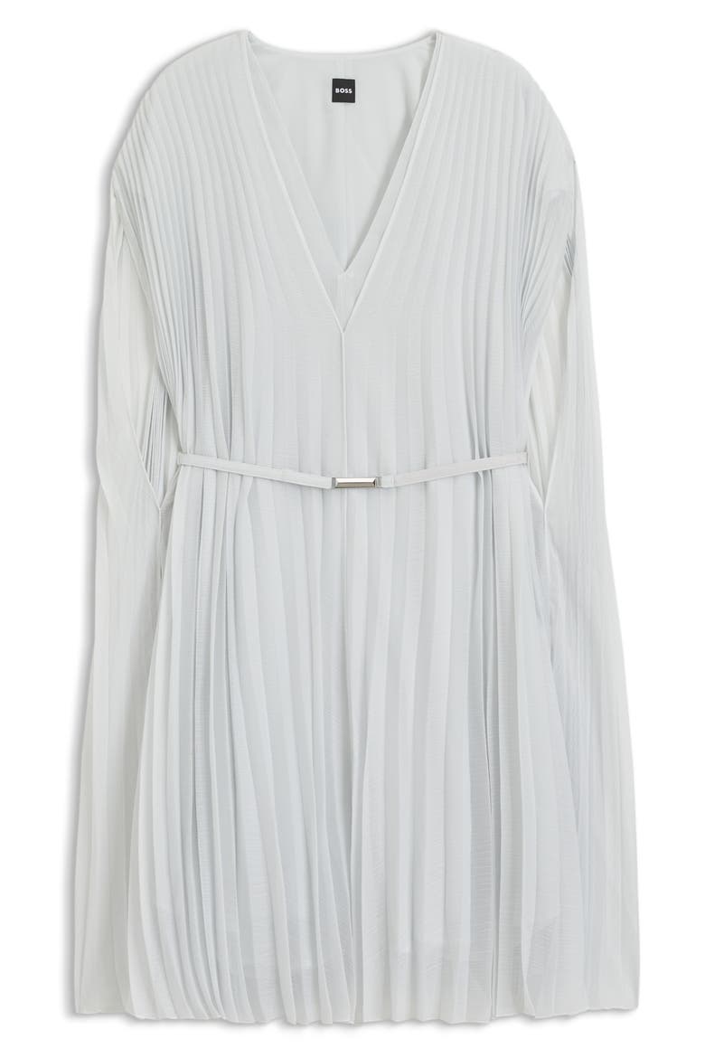 Doplisse Cape Belted Dress, Alternate, color, PALE LAGOON
