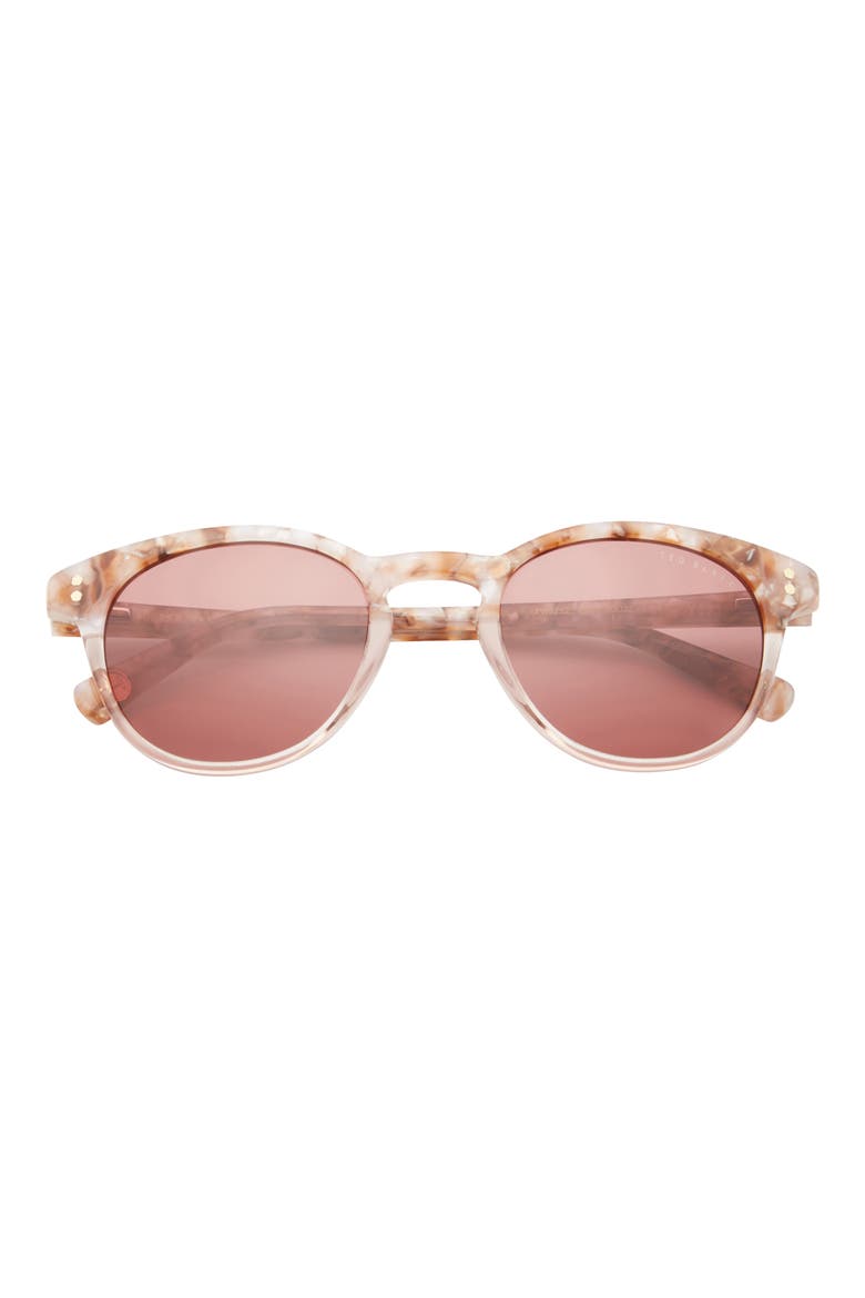 55mm Round Sunglasses, Main, color, BLUSH