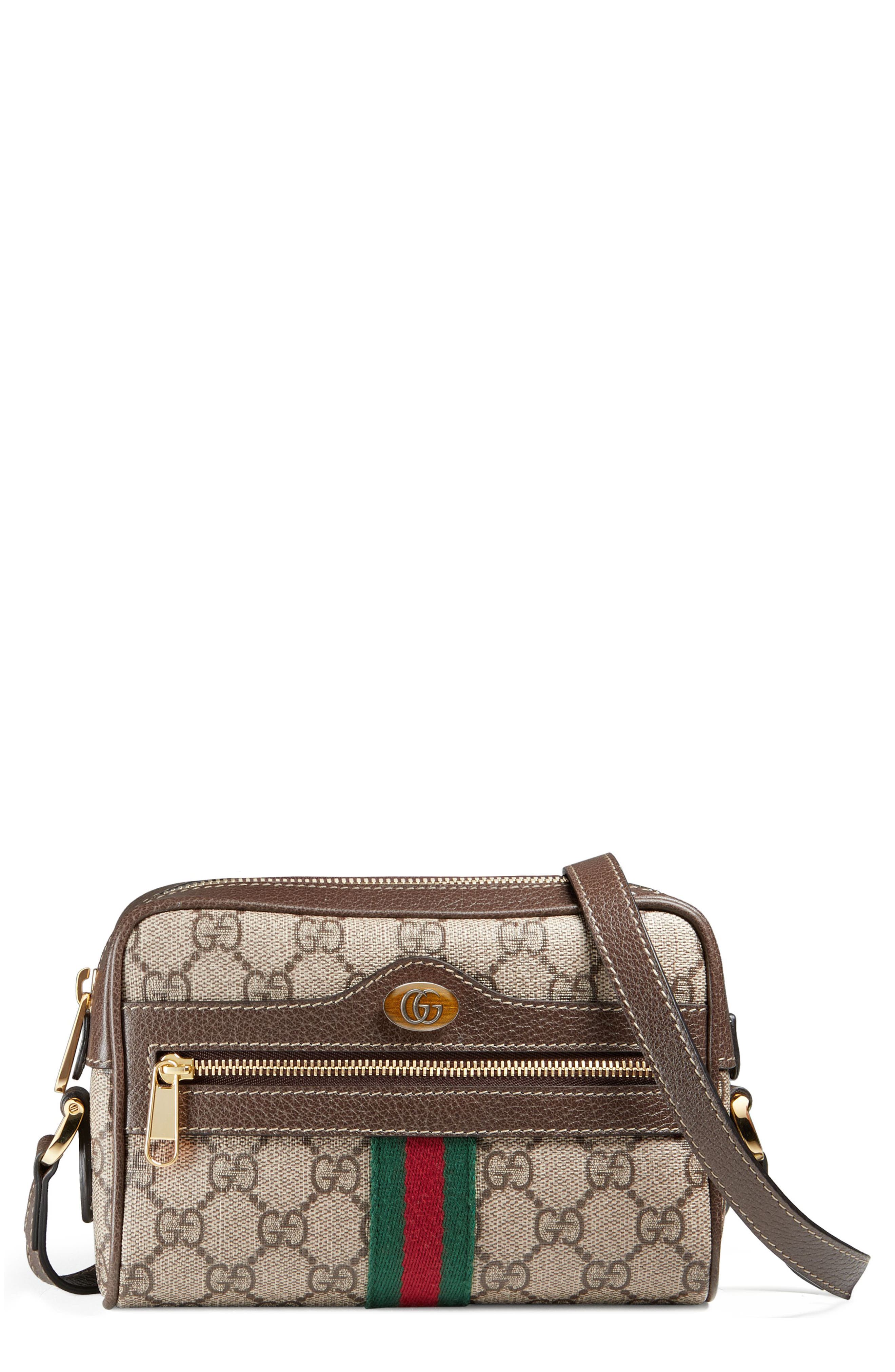 Gucci SmallCanvas Crossbody Bag, Main, color, 