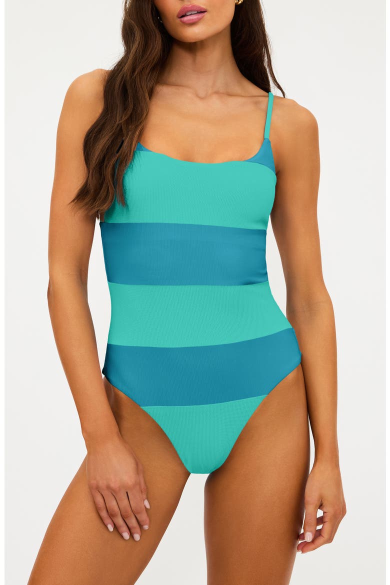 Calista One-Piece Swimsuit, Main, color, TURQUOISE/ TURKISH TILE
