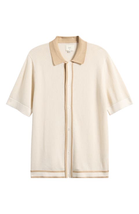 Jorge Short Sleeve Knit Button-Up Shirt