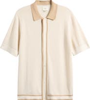 CHÉ Jorge Short Sleeve Knit Button-Up Shirt
