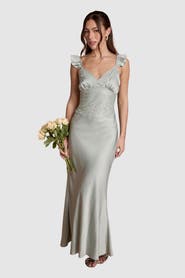 Coast Lace Trim Cami Button Maxi Dress