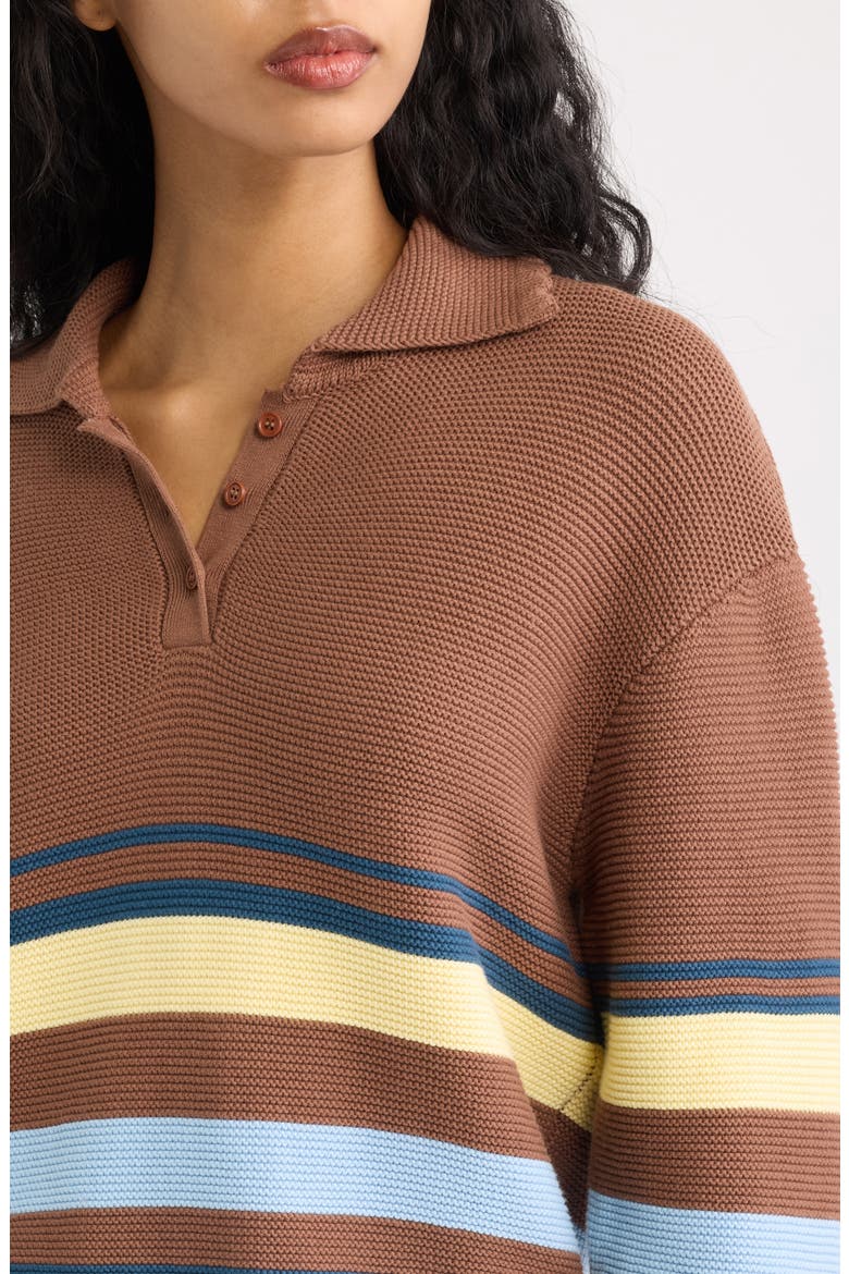 Cleo Cotton Pullover Sweater, Alternate, color, WALNUT WOOD MULTI