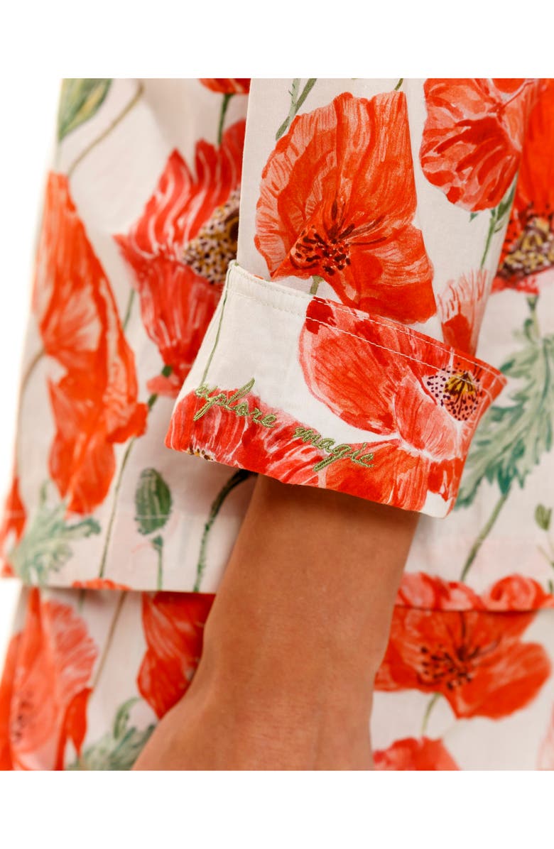 The Lazy Poet Emma Coquelicot Cotton Pajamas, Alternate, color, 