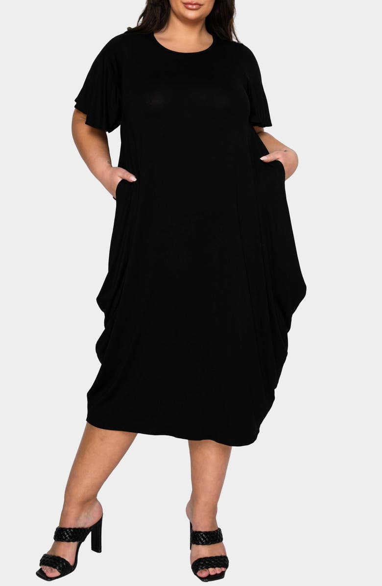L I V D Liz Flutter Sleeve Midi Dress, Main, color, 