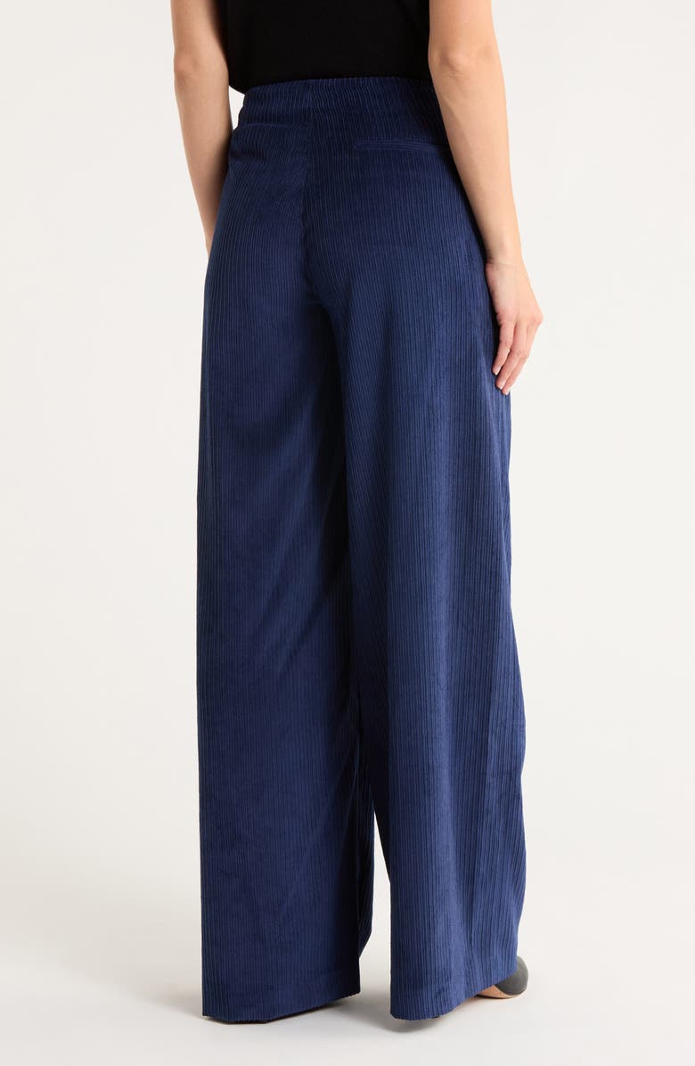 rag & bone Sofie High Waist Wide Leg Corduroy Pants, Alternate, color, Navy