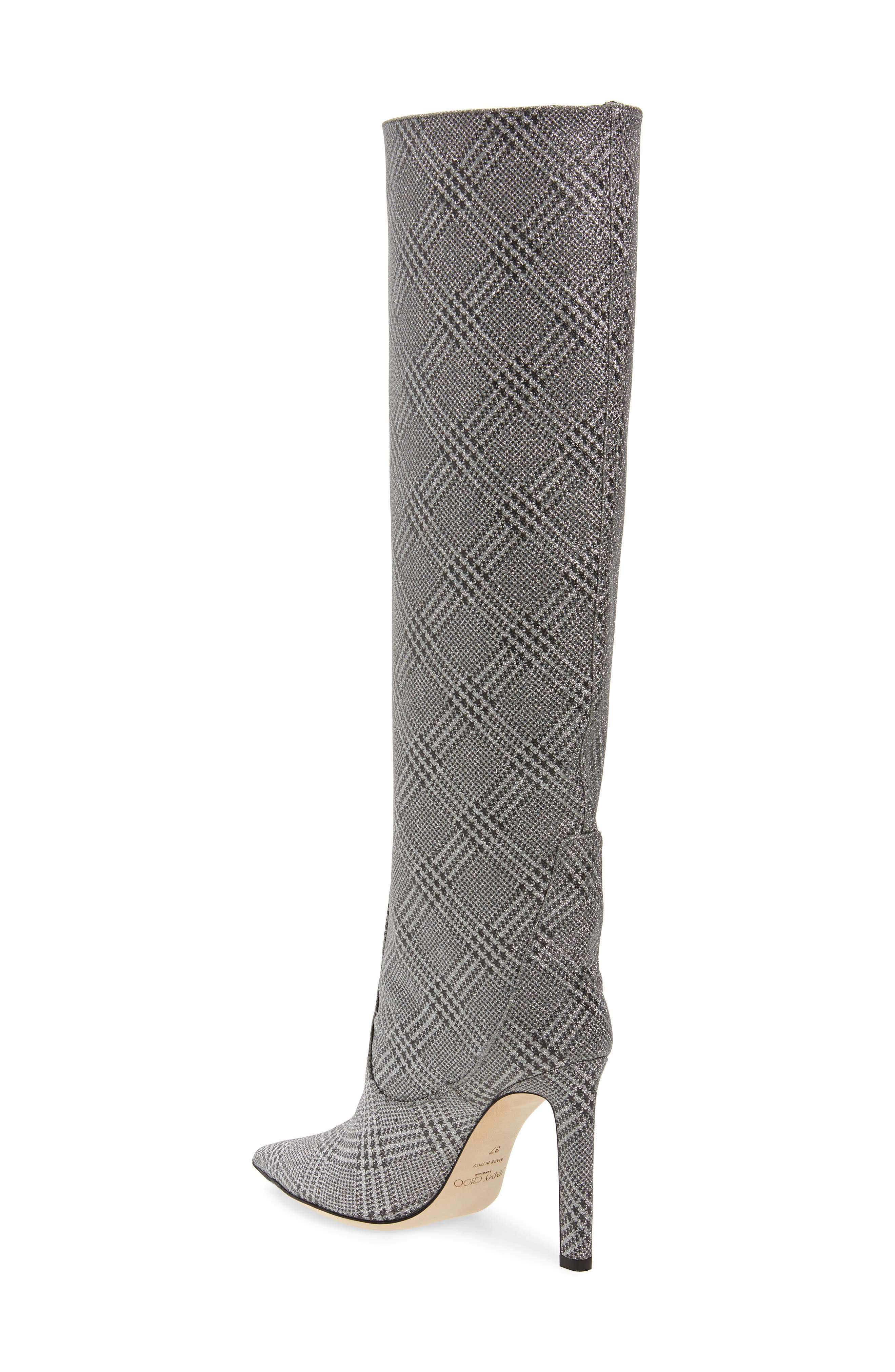 Jimmy Choo Mavis Plaid Knee High Boot, Alternate, color, 