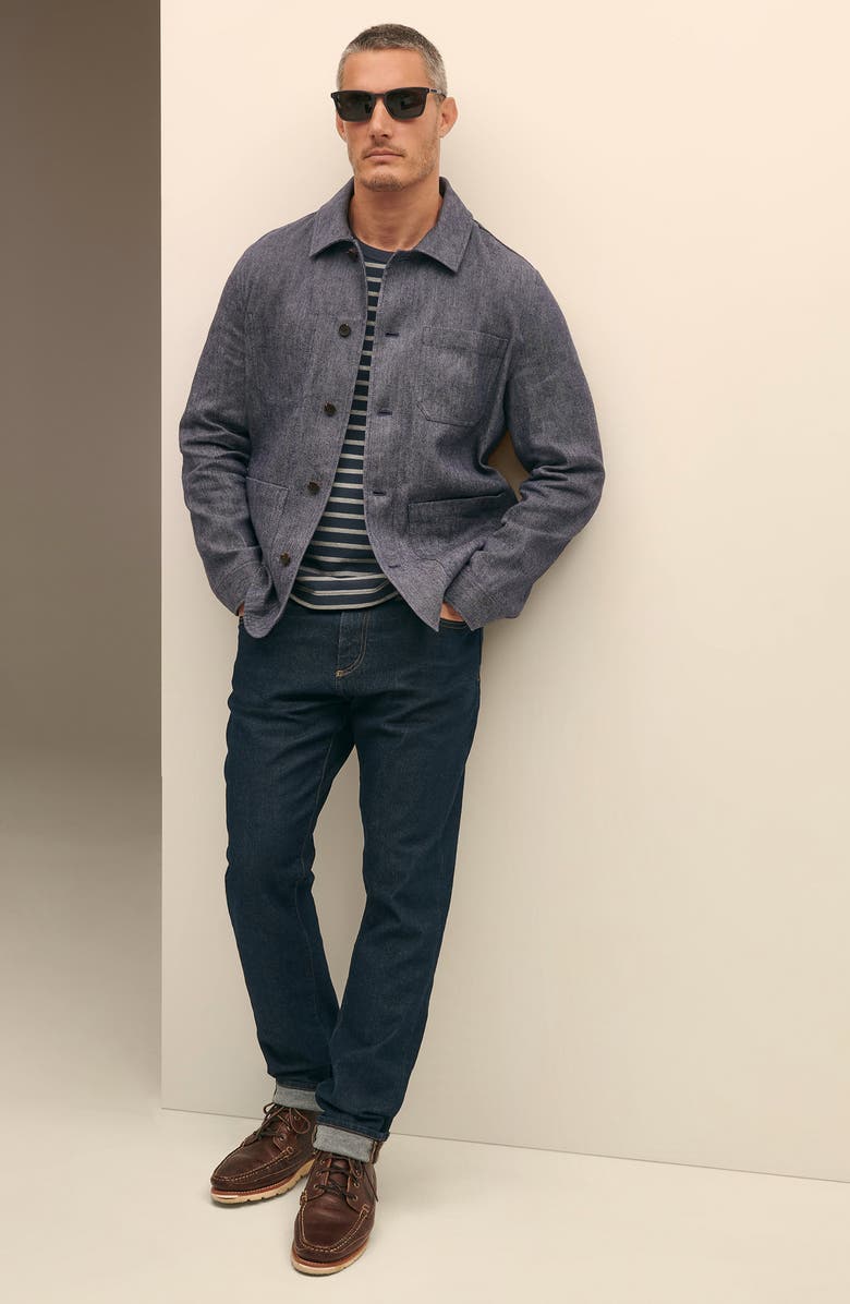 Brooks Brothers Linen & Cotton Chore Coat, Alternate, color, 