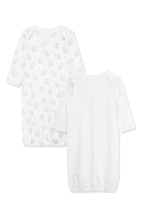 Elephants 2-Pack Organic Cotton Gowns (Baby)