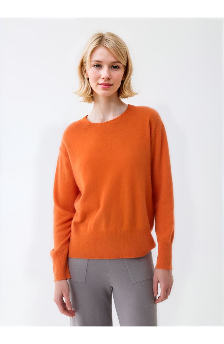 Majestic Filatures Cashmere Seamless Long Sleeve  Crewneck, Main, color, Sanguine
