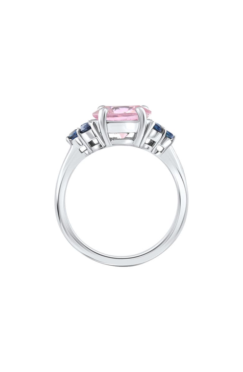 Bliss Diamond 3.83Ct Blue Sapphire & Oval Pink Topaz East To West Fashion Ring 10k Gold, Alternate, color, 