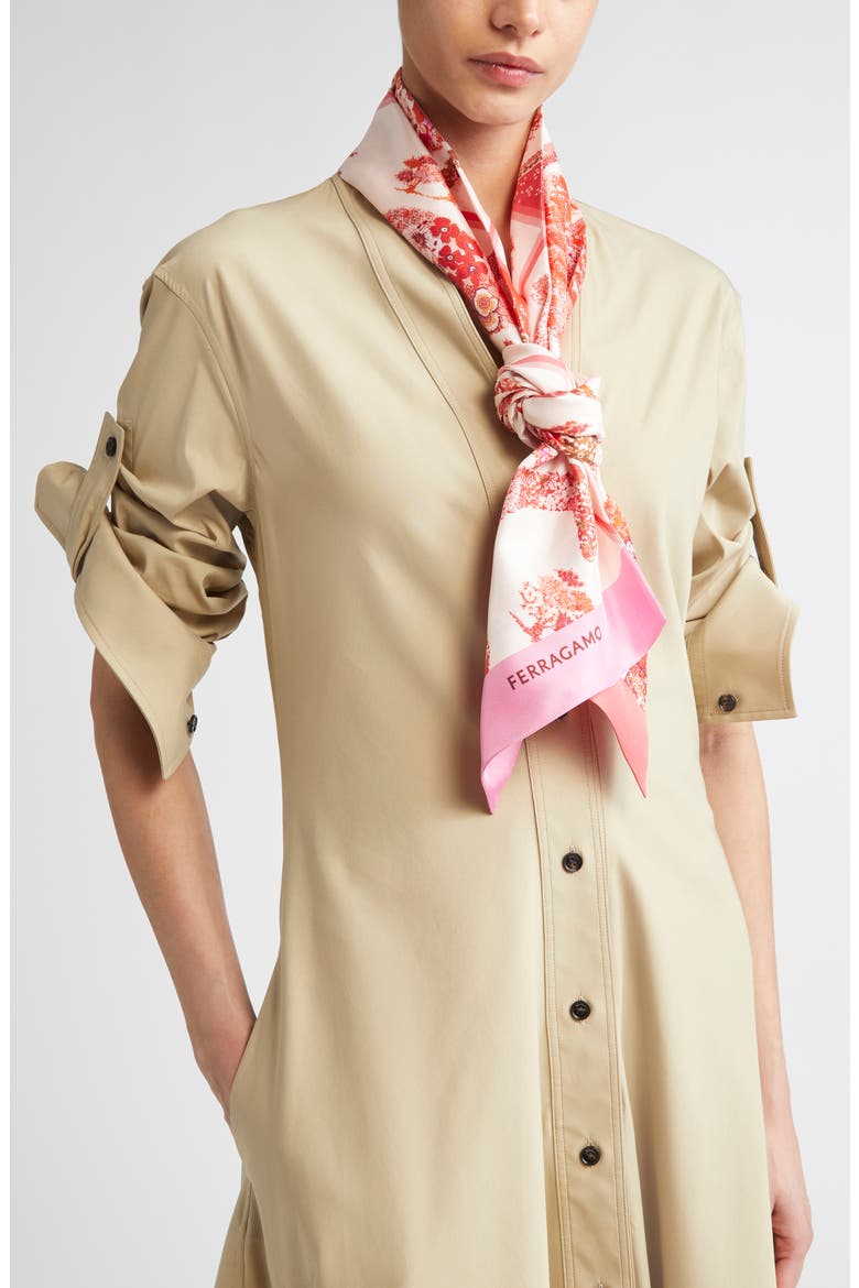 Patchwork Silk Skinny Scarf, Alternate, color, ROSA CHIARO
