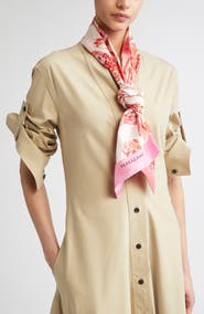 FERRAGAMO Patchwork Silk Skinny Scarf