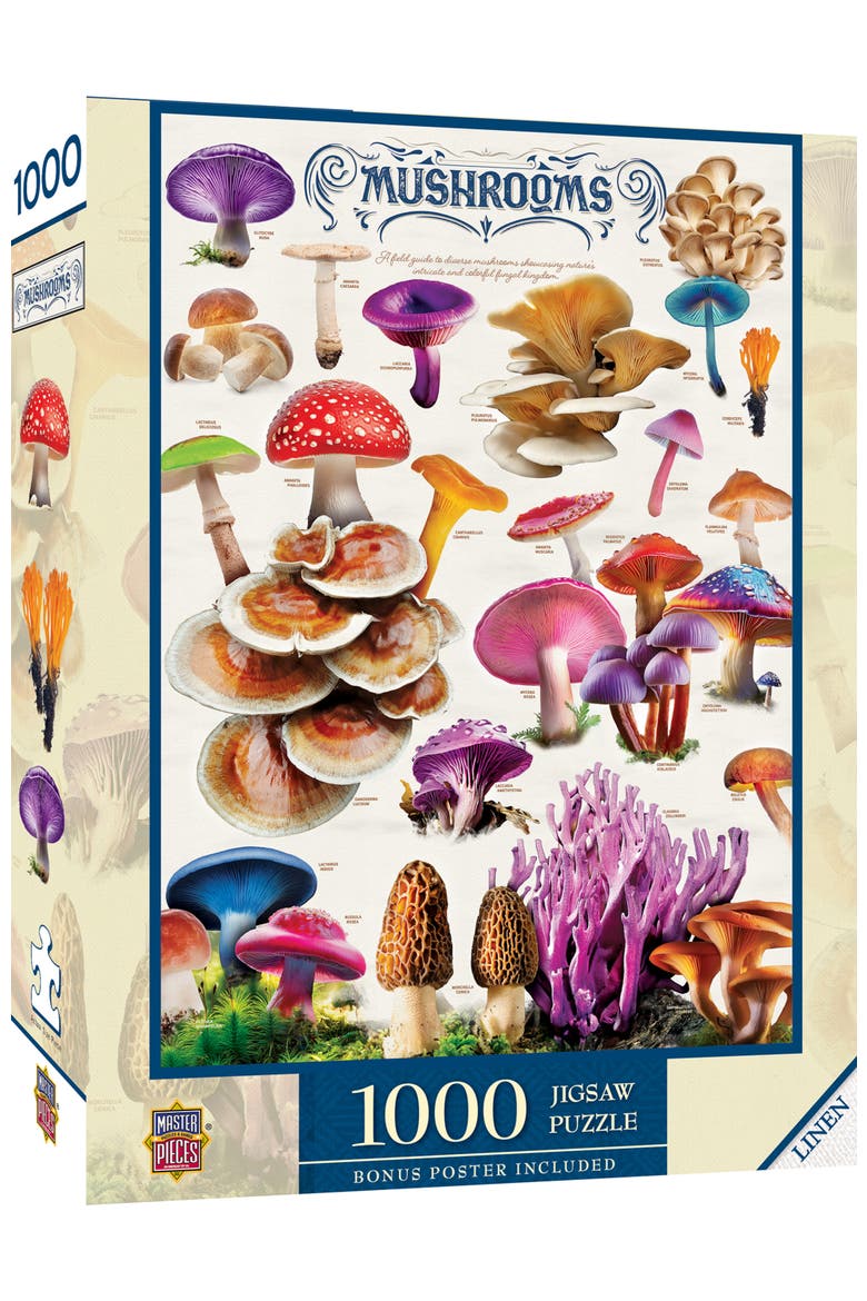 Field Guide Mushrooms 1000 Piece Puzzle, Main, color, Multicolor