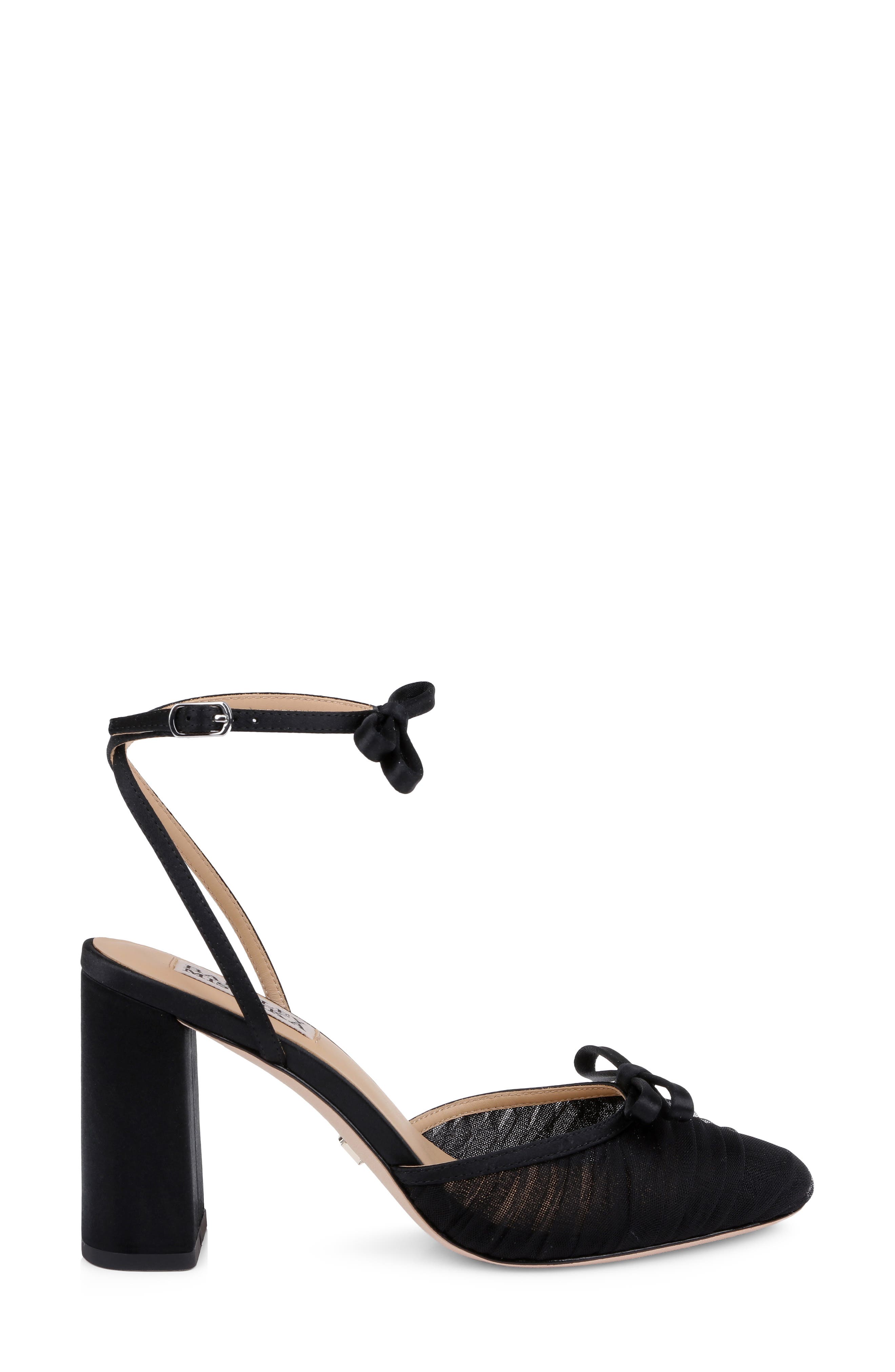 Rebecca Ankle Strap Pump, Alternate, color, BLACKSATIN